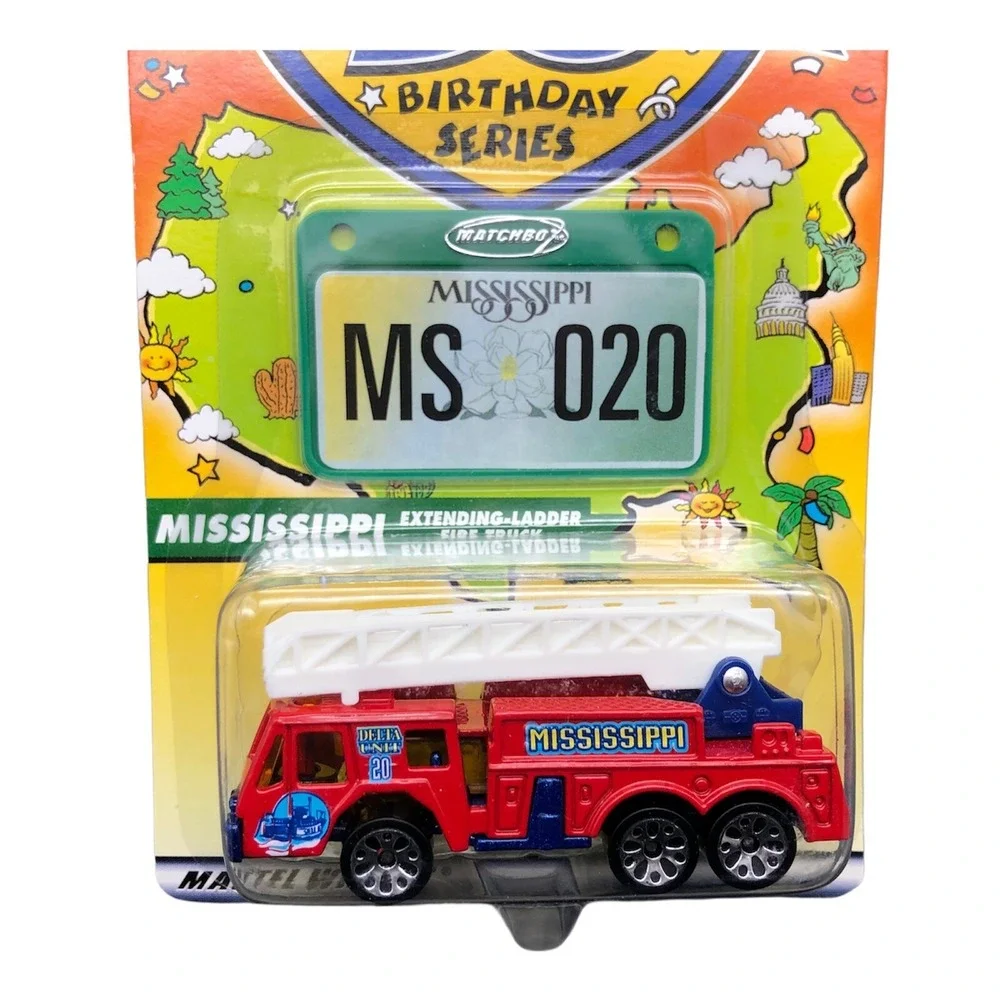 Matchbox Across America Mississippi Extending-Ladder Fire Engine Truck‎ Red 1/64